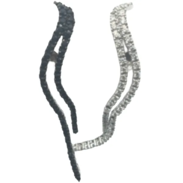 K18WG/WGK14 ブラックスピネル・ダイヤモンド ピアス/イヤリング D0.84・S1.1 ct