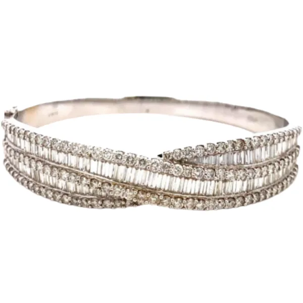 K18WG ダイヤモンド ブレスレット/バングル D7.06ct