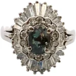 Pt･Pm900 ブラジル産アレキサンドライト・ダイヤモンド リング 1.111・0.33ct