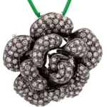 K18 ダイヤモンド ブローチ D3.5ct