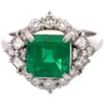 Pt･Pm900 エメラルド・ダイヤモンド リング E2.01・D0.82 ct
