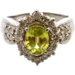 Pt･Pm900 スフェーン・ダイヤモンド リング 1.48・0.7ct