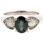 Pt･Pm900 ブラジル産アレキサンドライト・ダイヤモンド リング 1.63・D0.46ct