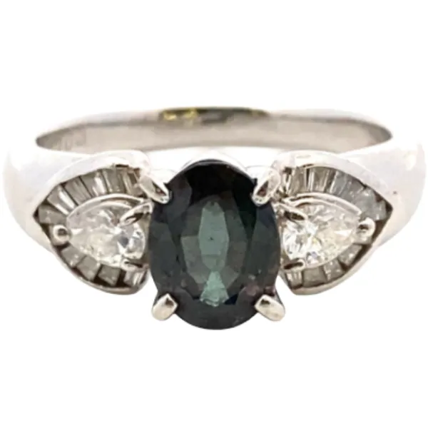 Pt･Pm900 ブラジル産アレキサンドライト・ダイヤモンド リング 1.63・D0.46ct