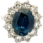 Pt･Pm900 サファイア・ダイヤモンド リング 6.91・D2.13ct