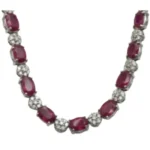 K18WG ルビー・ダイヤモンド ネックレス/ペンダントトップ 20・D2.7 ct
