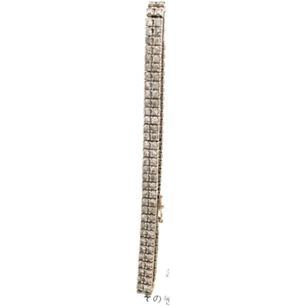 K18WG ダイヤモンド ブレスレット 4.28ct