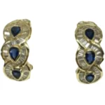 K18 サファイア・ダイヤモンド ピアス/イヤリング S1.28・D1.24 ct