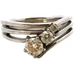 K18WG ダイヤモンド リング 0.34・D0.16ct