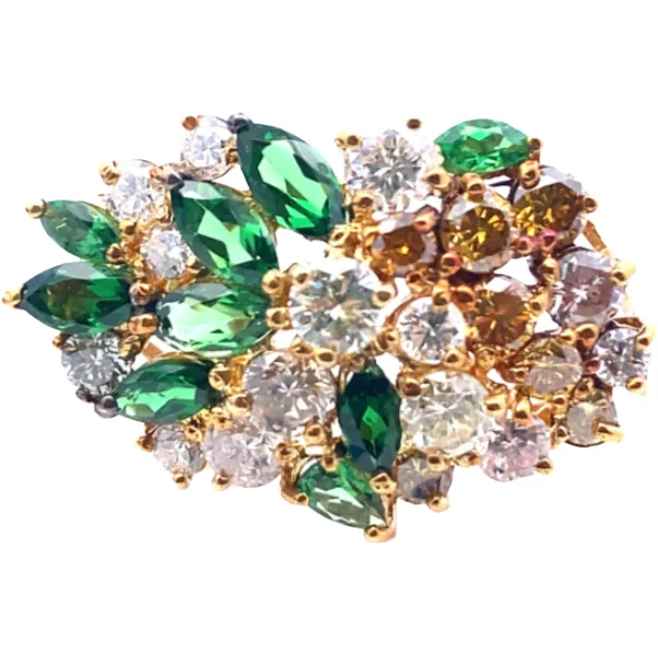 K18 ガーネット・ダイヤモンド ネックレス/ペンダントトップ 2.42ct