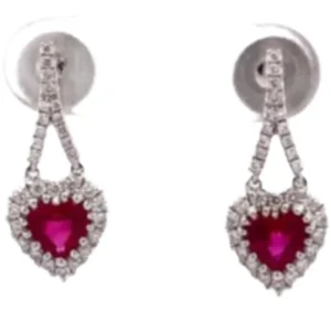 K18 ルビー・ダイヤモンド ピアス/イヤリング R1・D0.35 ct