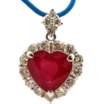 Pt･Pm900 ルビー・ダイヤモンド ネックレス/ペンダントトップ 2.67・0.78ct