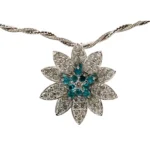 K18/K18WG ブルートルマリン・ダイヤモンド ネックレス/ペンダントトップ 0.25・D1.35ct
