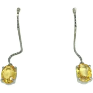 K18WG サファイア ピアス/イヤリング 1.31・1.51 ct