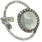 K18WG クォーツ・ダイヤモンド リング Q2.36 ct D0.16・BD0.18 ct
