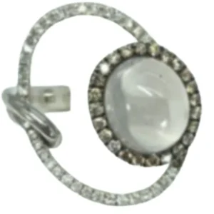 K18WG クォーツ・ダイヤモンド リング Q2.36 ct D0.16・BD0.18 ct