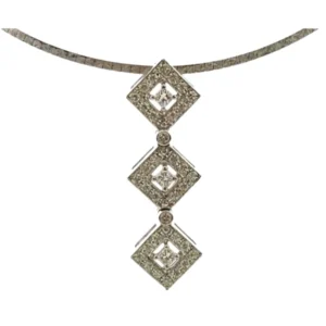 タサキ K18/K18WG ダイヤモンド ネックレス/ペンダントトップ 0.57ct