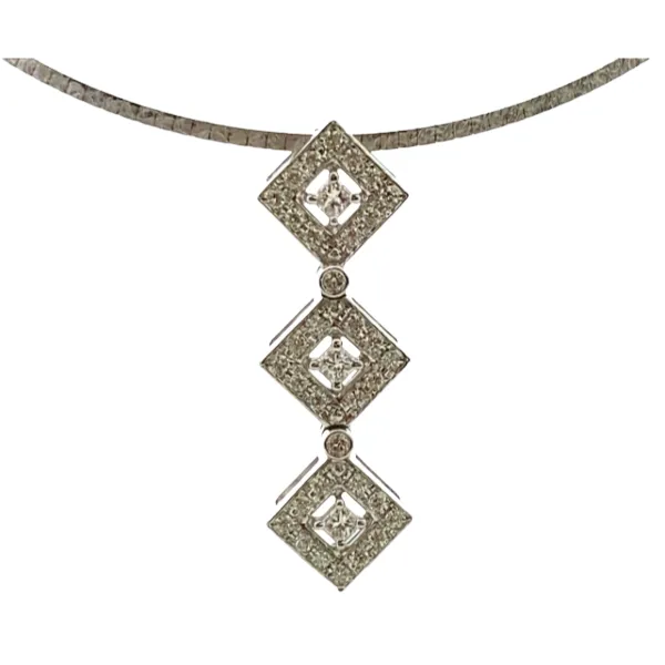 タサキ K18/K18WG ダイヤモンド ネックレス/ペンダントトップ 0.57ct
