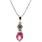 K18WG パパラチアサファイア・ダイヤモンド ネックレス/ペンダントトップ 0.88・0.108ct