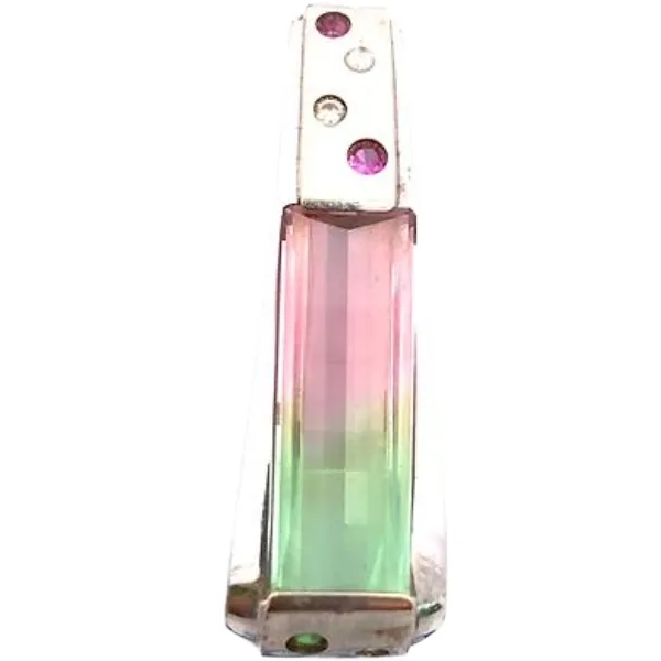 K18WG バイカラートルマリン・多色石 13.81・0.1・0.07・0.06ct