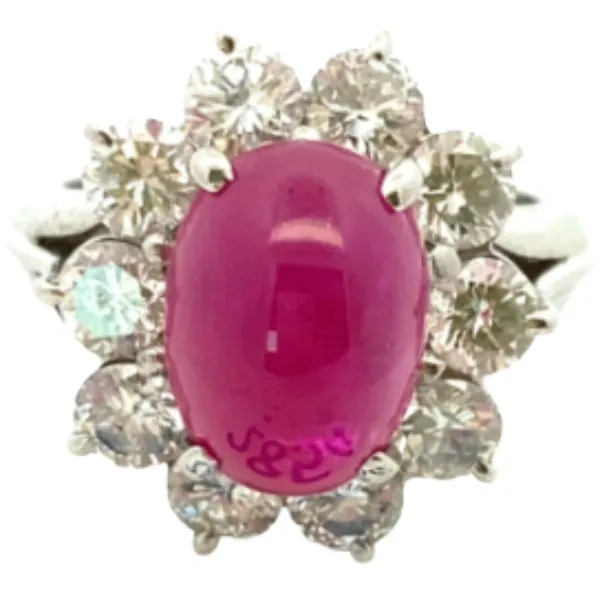 Pt･Pm900 ルビー・ダイヤモンド リング 6.05・2.05ct