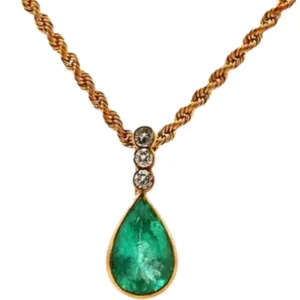 K18 エメラルド・ダイヤモンド 3.81・D0.21ct