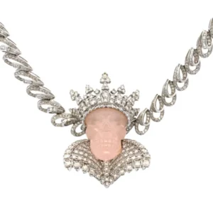 K18 ピンク石・ダイヤモンド ネックレスペンダントトップ D7.78・D4.88ct