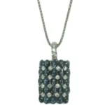K18WG クリソベリルキャッツアイ・ダイヤモンド ペンダントトップ 6.5・0.62 ct