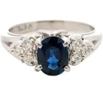 ミキモト Pt･Pm900 サファイア・ダイヤモンド 1.38ct