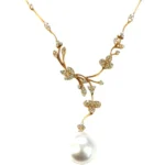 K18 パール・ダイヤモンド ネックレス 1.37ct