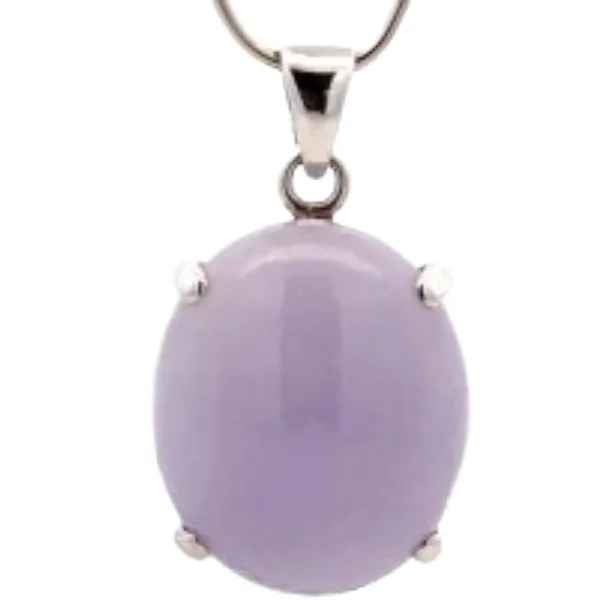 ラベンダー翡翠 ネックレストップ 21.57 ct