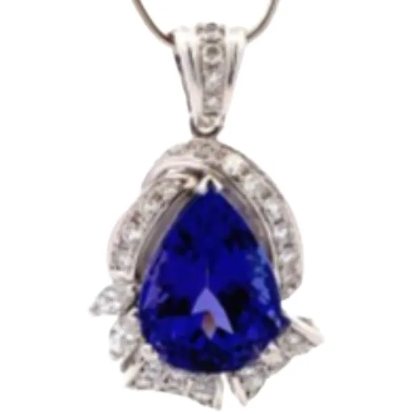 Pt･Pm900 タンザナイト・ダイヤモンド ネックレス/ペンダントトップ 6.23 ct D0.63 ct