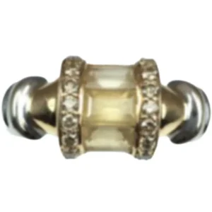 K18 クォーツ・ダイヤモンド リング D0.2・0.85 ct