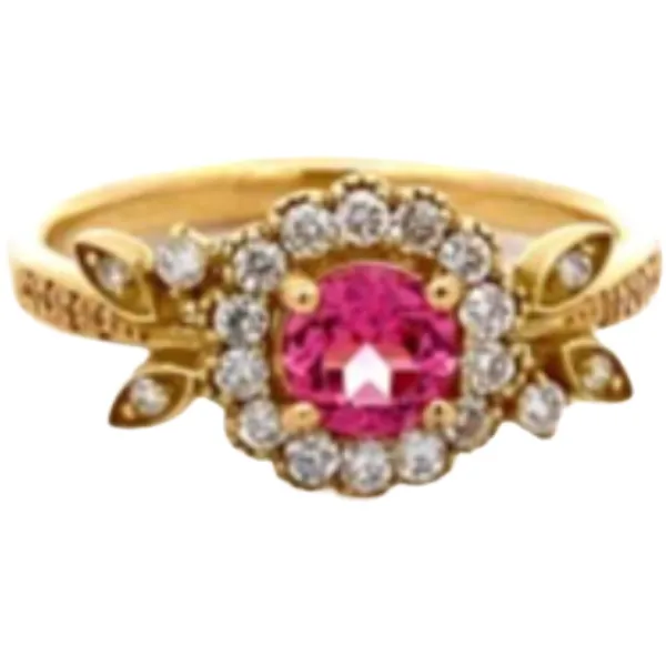 K18 スピネル・ダイヤモンド リング 0.46 ct D0.28 ct