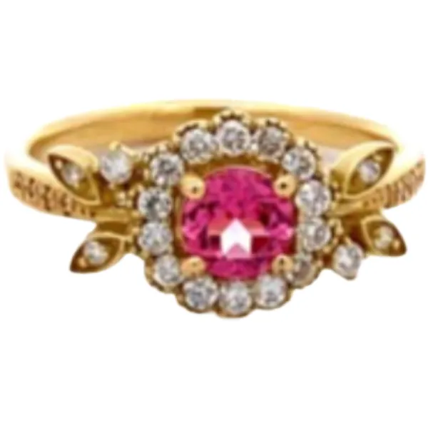 K18 スピネル・ダイヤモンド リング 0.46 ct D0.28 ct