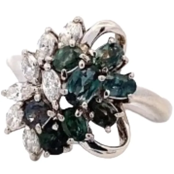 Pt・Pm900 アレキサンドライト・ダイヤモンド リング A1.42 ct D0.43 ct 9.1