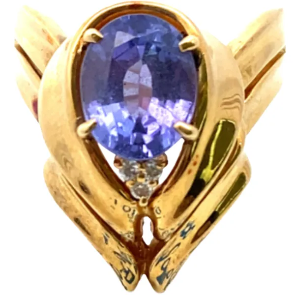 K18 タンザナイト・ダイヤモンド リング 3.43・0.05ct
