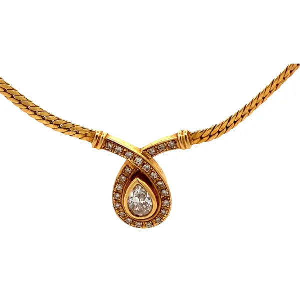 タサキ K18 ダイヤモンド ネックレス/ペンダントトップ 0.59・0.23ct