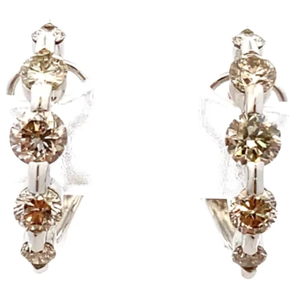 K18WG ダイヤモンド ピアス/イヤリング 1.01・1.01ct