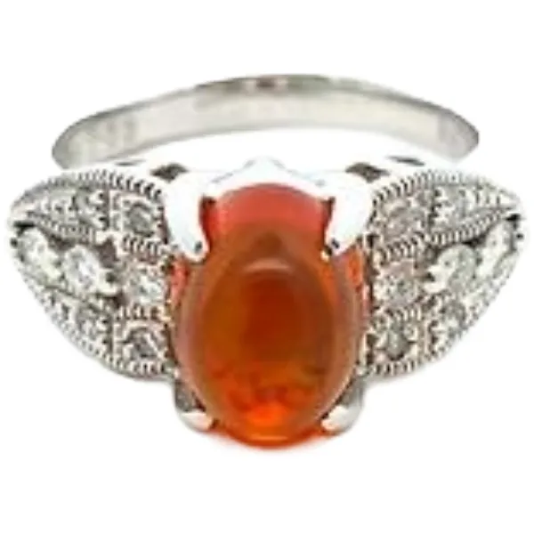 Pt･Pm900 ファイヤーオパール・ダイヤモンド 2.33・D0.24ct