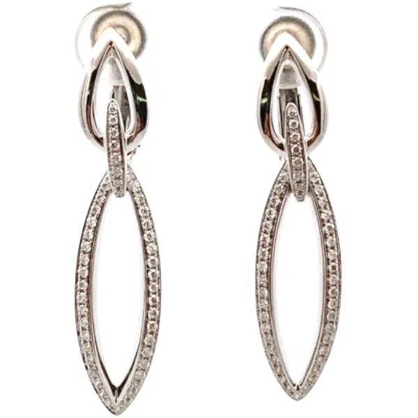 K18WG/K14WG ダイヤモンド ピアス/イヤリング D0.41ct