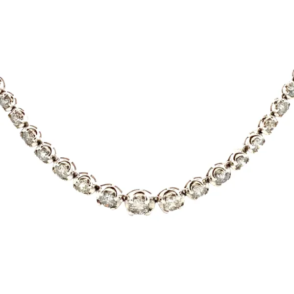 K18WG ダイヤモンド ネックレス/ペンダントトップ 10ct