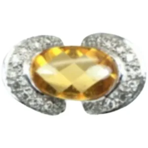 K18 シトリン・ダイヤモンド リング 2.42 ct D0.18 ct
