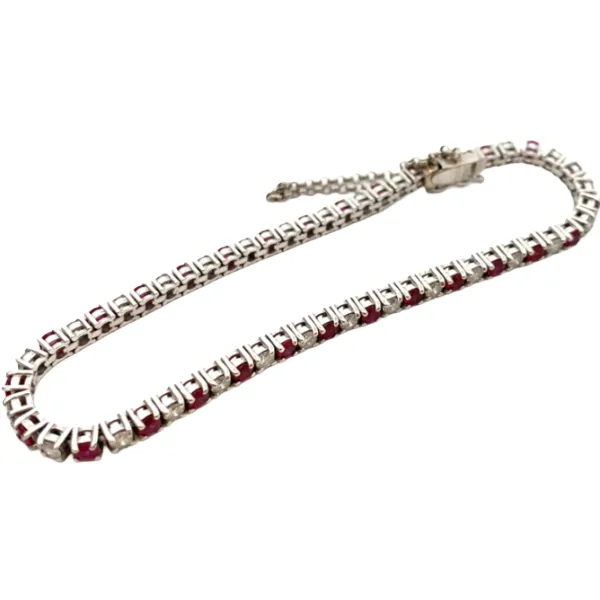 Pt･Pm850 ルビー・ダイヤモンド ブレスレット/バングル R2.59・D1.763ct