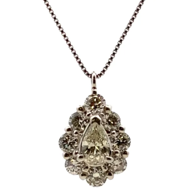 Pt900/Pt850 ダイヤモンド ネックレス/ペンダントトップ 0.2・D0.46ct