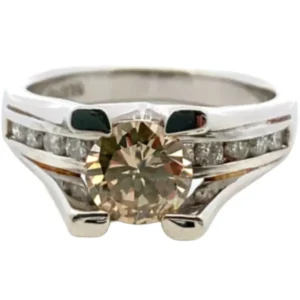 Pt･Pm900 ダイヤモンド リング 1.032・D0.32ct