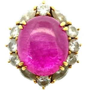 K18 ルビー・ダイヤモンド リング 12.789・D1.75ct