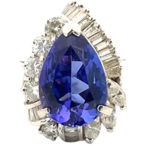 Pt・Pm900 タンザナイト・ダイヤモンド 6.41・D1.44ct