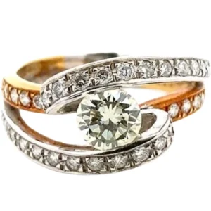 Pt900/K18[Ptﾒｲﾝ] ダイヤモンド 0.689・0.43ct
