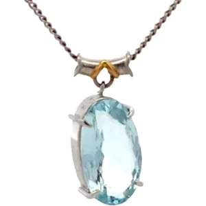 Pt900/Pt850/K18 アクアマリン 3.99ct